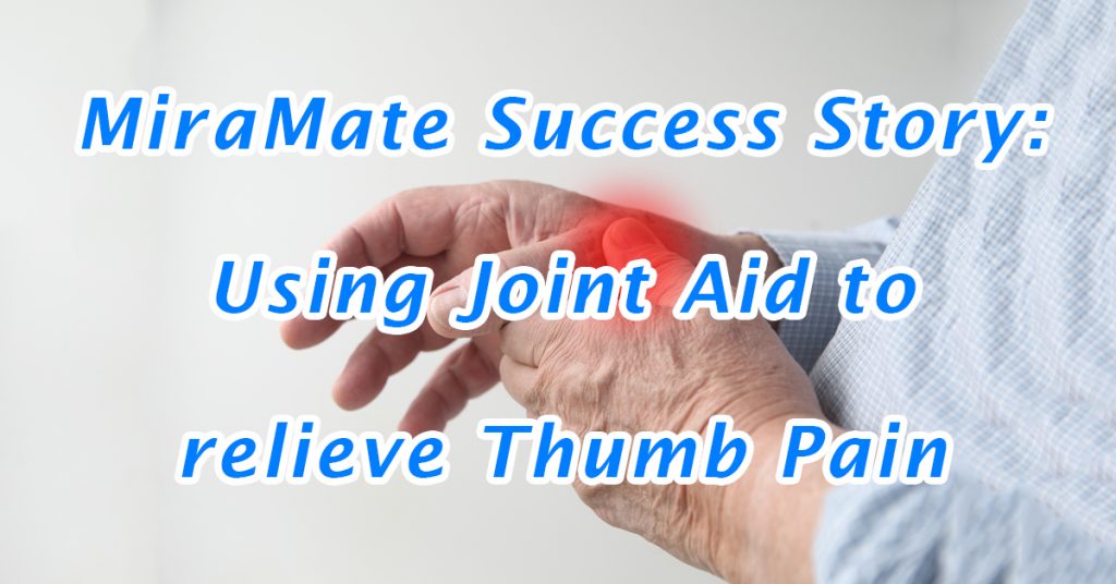 Using Joint Aid to relieve Thumb Pain