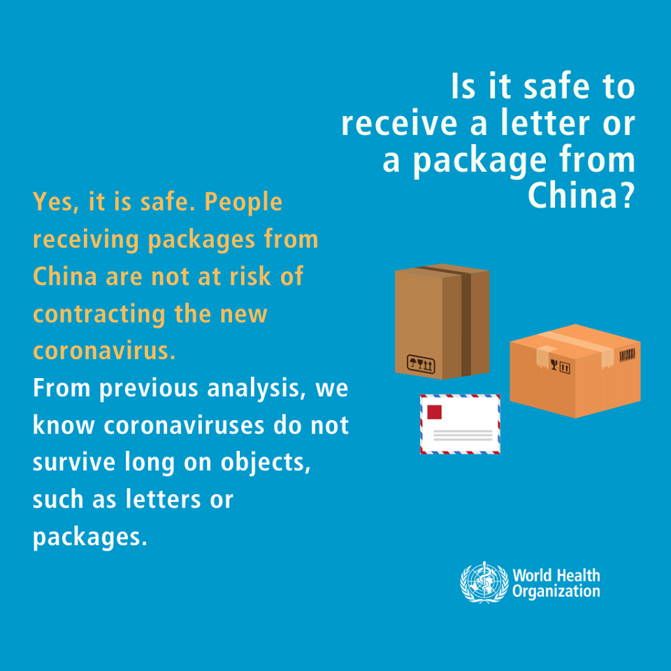 Is It Safe to Receive a Letter or a Package From China