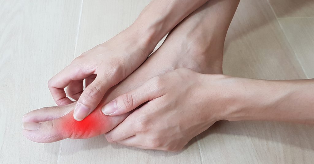 gout is caused by too much uric acid in the blood